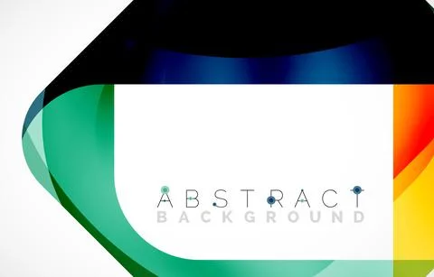 Minimal background. Abstract square shape with round corners created with wavy Illustrazione stock