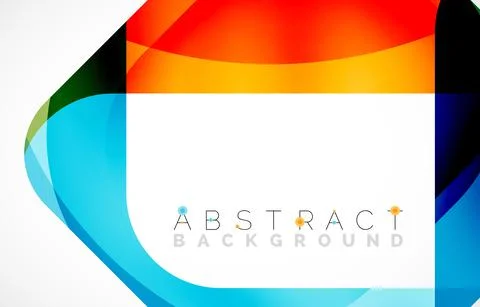 Minimal background. Abstract square shape with round corners created with wavy 库存插图