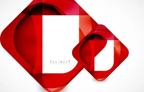 Minimal background. Abstract square shape with round corners created with wavy Stock Illustration