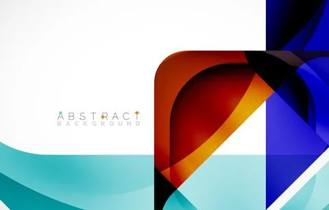 Minimal background. Abstract square shape with round corners created with wavy Illustrazione stock