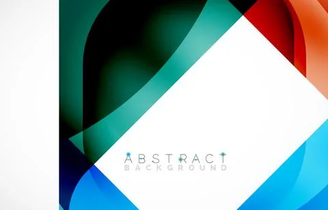 Minimal background. Abstract square shape with round corners created with wavy Illustrazione stock