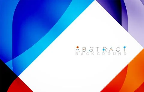 Minimal background. Abstract square shape with round corners created with wavy Illustrazione stock