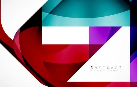 Minimal background. Abstract square shape with round corners created with wavy Illustrazione stock