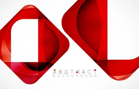 Minimal background. Abstract square shape with round corners created with wavy Illustrazione stock