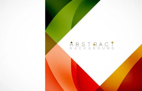 Minimal background. Abstract square shape with round corners created with wavy Stock Illustration