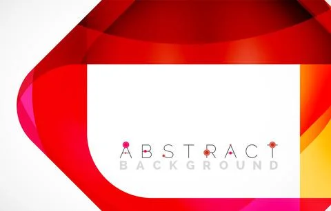 Minimal background. Abstract square shape with round corners created with wavy Illustrazione stock