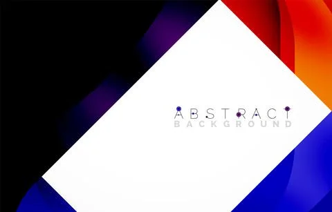 Minimal background. Abstract square shape with round corners created with wavy Illustrazione stock