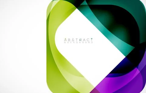 Minimal background. Abstract square shape with round corners created with wavy イラスト素材