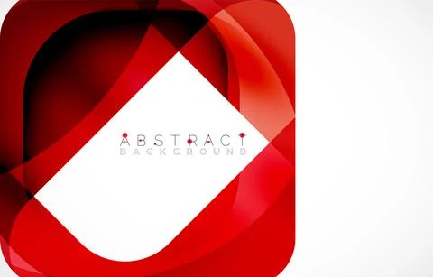 Minimal background. Abstract square shape with round corners created with wavy 库存插图