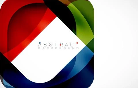 Minimal background. Abstract square shape with round corners created with wavy イラスト素材