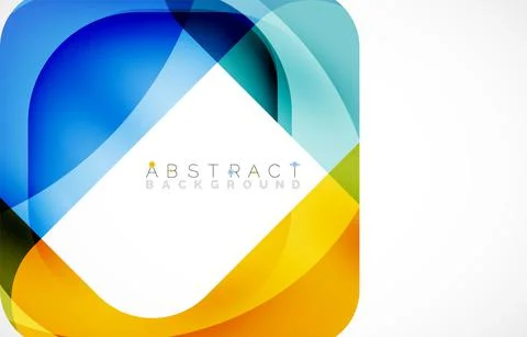 Minimal background. Abstract square shape with round corners created with wavy イラスト素材