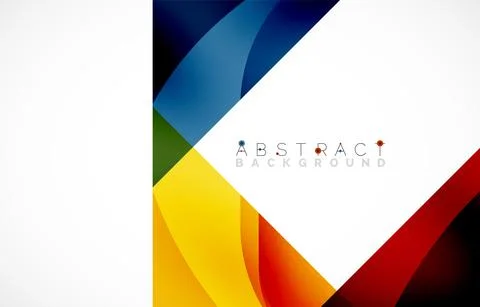 Minimal background. Abstract square shape with round corners created with wavy Illustrazione stock