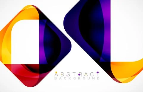 Minimal background. Abstract square shape with round corners created with wavy Illustrazione stock