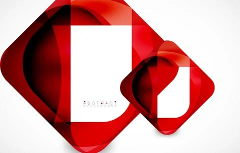 Minimal background. Abstract square shape with round corners created with wavy Illustrazione stock