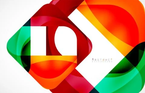 Minimal background. Abstract square shape with round corners created with wavy Illustrazione stock