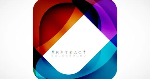 Minimal background. Abstract square shape with round corners created with wavy イラスト素材