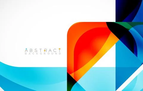 Minimal background. Abstract square shape with round corners created with wavy Stock Illustration