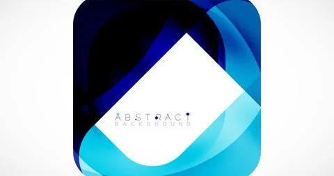 Minimal background. Abstract square shape with round corners created with wavy イラスト素材
