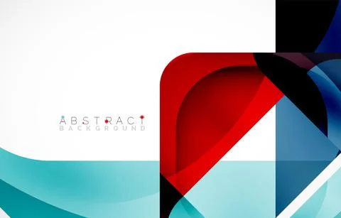 Minimal background. Abstract square shape with round corners created with wavy Illustrazione stock