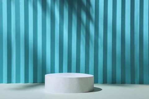 Minimal background blue and grey with 3D cylinder podium and natal nature 스톡 일러스트