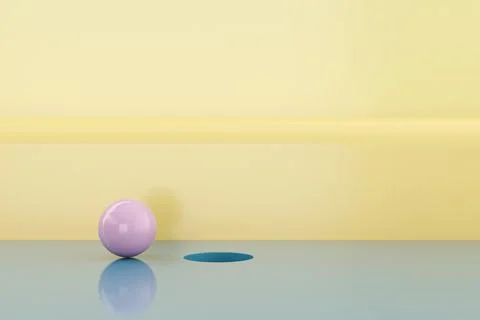 Minimal background of circle shape. 3D rendering. Stock Illustration