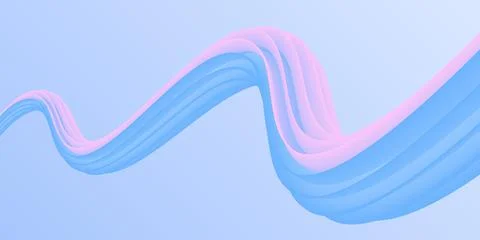 Minimal background. Dynamic wave shape composition, gradient landing page Stock Illustration