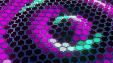 Minimal Background With Glowing Hexagons Stock Footage 146825169