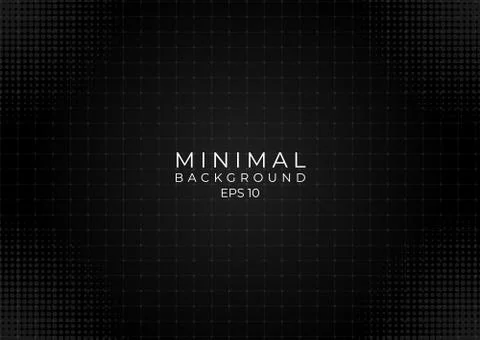 Minimal background grid modern design color black style and halftone with spa Stock Illustration
