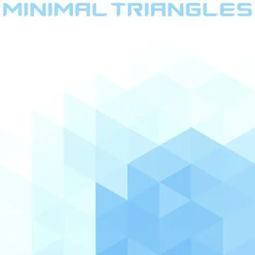 Minimal background with light blue triangles. Simple vwctor pattern Illustrazione stock