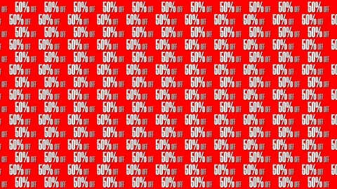 Minimal Background Pattern With 50 Percents Off Stock Footage 118429513