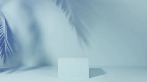 Minimal background with shadow on the wall. Backdrop for product and cosmetic Stock Footage 149191261