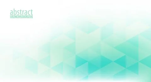 Minimal background with turquoise and light green triangles Stock Illustration