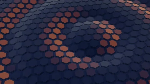 Minimal Background With Wavy Hexagons Stock Footage 146791079