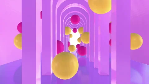 Minimal Ball Tunnel Background Stock Footage 267213284