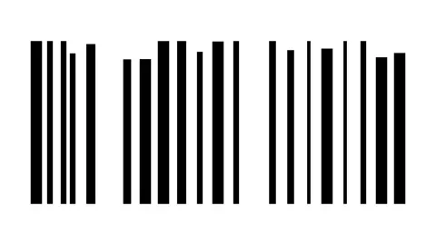 Minimal barcode animation on white background Stock Footage 304833408