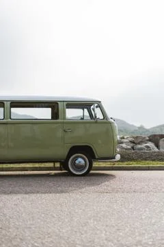Minimal Beach Van 写真素材