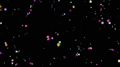 Minimal Beautiful Flowers Falling Element Animation. Stock Footage 134437100