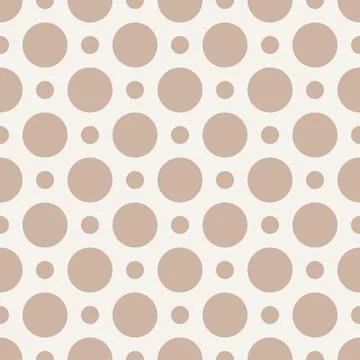 Minimal Beige Polka Dot Seamless Pattern on White Background Luxury Geometric Stock Illustration