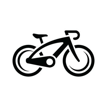 Minimal Bicycle Icon Vector Logo Set Stock Illustration