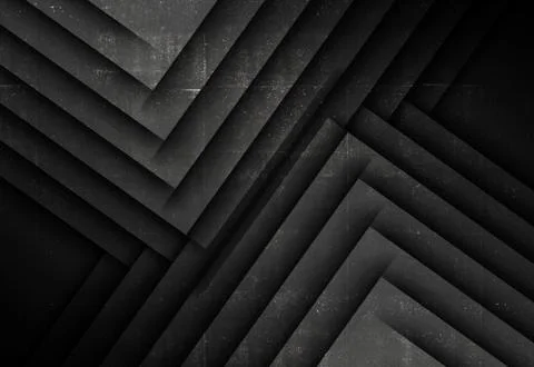 Minimal black abstract 3d background, Stock Illustration