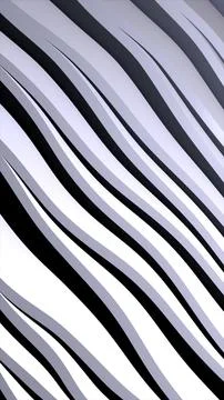 Minimal black and white abstract wavy pattern with smooth flowing lines and e 스톡 일러스트