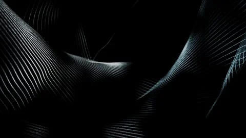 Minimal black and white flowing lines form elegant abstract curves Stock Footage 332802769