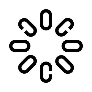 Minimal black and white loading buffering spinner icon 스톡 일러스트