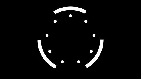 Minimal Black And White Preloader With Circle. Loading wheel animation. Abstr 스톡 일러스트