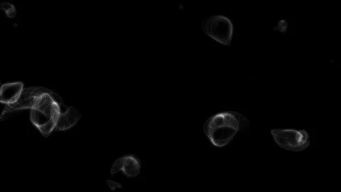 Minimal black background with soft curves of smoke twisting Stock Footage 123407277