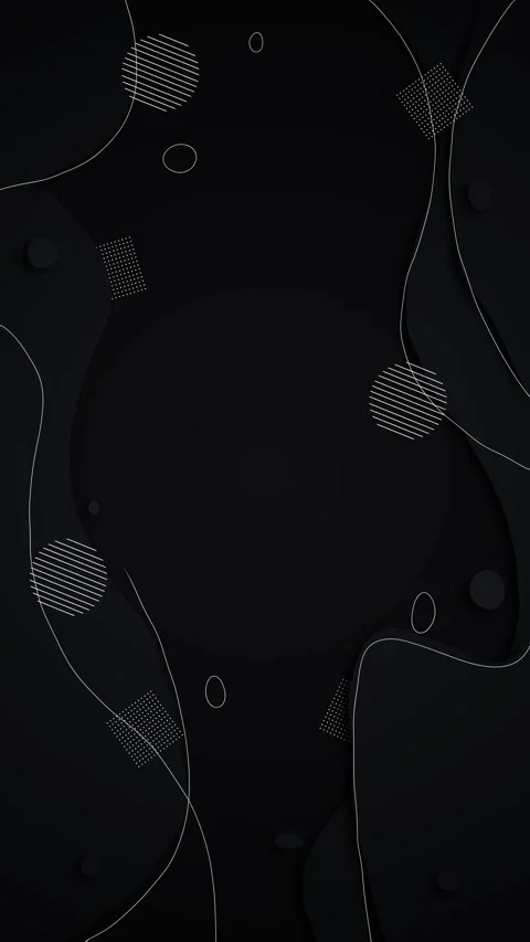 Minimal black flowing line background elegant white contours, abstract shapes, b Stock Footage 340414175