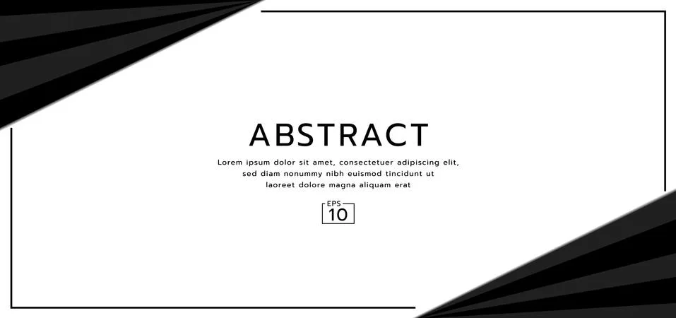 Minimal black frame design triangle shape overlap layer style Stock Illustration