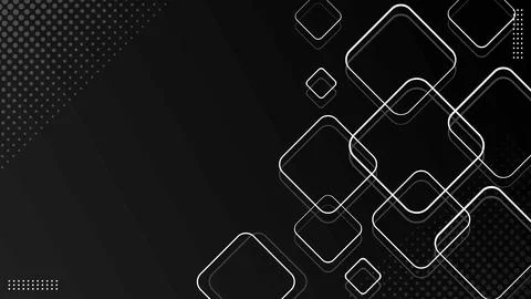 Minimal black geometric abstract background with white lines Stock Illustration