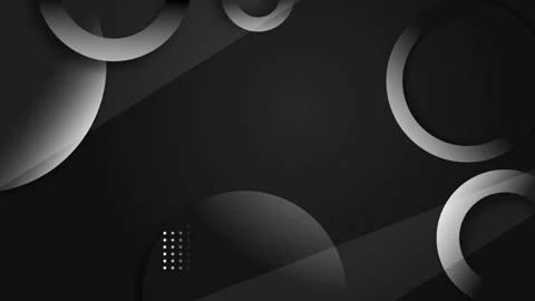 Minimal black geometric background. Dynamic circle shapes composition. Stock Footage 262286069