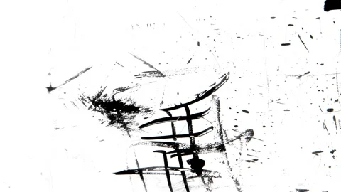 Minimal Black Ink Scratch Grunge Background Loop Stock Footage 328393582